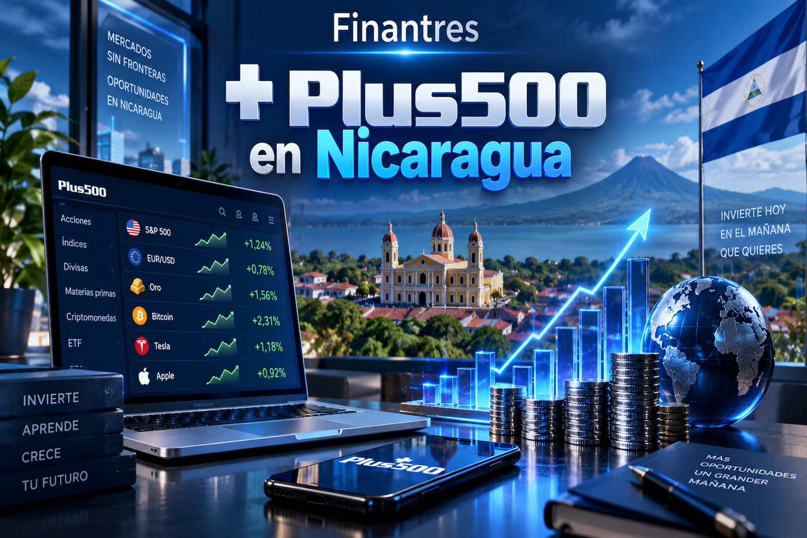 Plus500 en Nicaragua: ¿se puede usar? Opiniones y alternativas