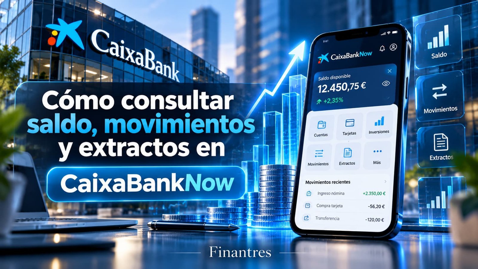 Cómo consultar saldo, movimientos y extractos en CaixaBankNow