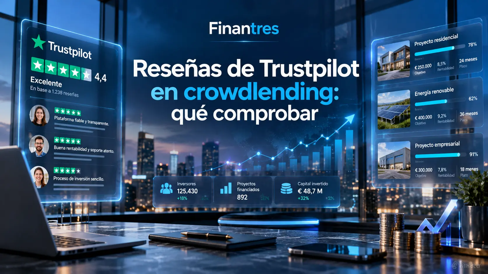 Cómo leer las reseñas de Trustpilot de una plataforma de crowdlending antes de invertir